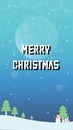 Merry Christmas card.Red Christmas and New Year Text on grey Xmas background with snow snowflake.Typography for Christmas and wint