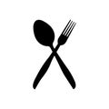 Fork and spoon icon design vector graphic