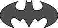 Abstract batman logo design on white