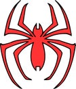 Abstract spider man logo design on white Royalty Free Stock Photo