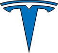 Vector car logo design on white. Tesla motors logo