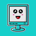 Cute computer mascot Royalty Free Stock Photo