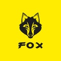 Fierce black wolf head logo