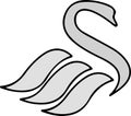 Abstract swan logo design on white Royalty Free Stock Photo