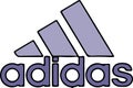Abstract adidas logo design on white Royalty Free Stock Photo