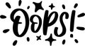 OOps Comic Book Sound Effects Onomatopoeia Decorative Word Collection Cartoon Royalty Free Stock Photo