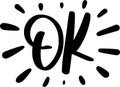 Ok Comic Book Sound Effects Onomatopoeia Royalty Free Stock Photo