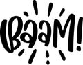 Baam Comic Book Sound Effects Onomatopoeia Royalty Free Stock Photo