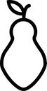 line art papaya vector Royalty Free Stock Photo