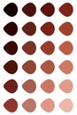 Set of skin shades concealer palette for make-up.