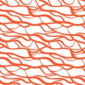 White abstraction pattern with orange stripes and waves Royalty Free Stock Photo