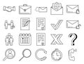 Thin line web icon set-business people, human resources, office management, notifications, documentation, time, search and more. O Royalty Free Stock Photo