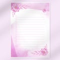Watercolor pink flower leaf minimal style note to do list