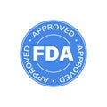 FDA Approved Food and Drug Administration icon, symbol, label, badge, logo, seal.