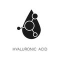 Icon of a drop of hyaluronic acid isolated on a white background, vector Royalty Free Stock Photo