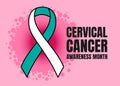 Cervical Cancer Awareness Month banner. Royalty Free Stock Photo