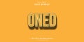 ONED Editable Illustrator Text Effect