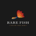 Colorful fish logo inspiration idea with a fluffy texture like a blanket. The colorful rare fish inspiration logo Royalty Free Stock Photo