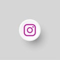 Instagram logo icon on rounded white background