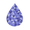 Polygonal geometric crystal water symbol Royalty Free Stock Photo