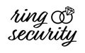 Ring Security Handwritten Wedding party sign Ring Bearer Wedding Outfit print