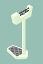 Physician scale - isometric vector illustration