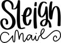 Sleigh Mail Quotes, Christmas-Packaging-Stickers Lettering Quotes