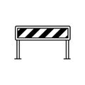 Web Guardrail or Road barrier vector collections. Simple and isolated style on a blank background. Colors can be edited.