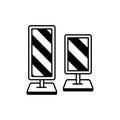 Guardrail or Road barrier vector collections. Simple and isolated style on a blank background. Colors can be edited.