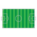 Soccer. Vector illustration of a ball, goal, and football field. Isolated on a blank, editable background. Royalty Free Stock Photo