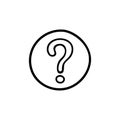 Help icon. Help symbol on application. Question mark. Vector illustration isolated on a blank background which can be edited and r Royalty Free Stock Photo