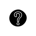Web Help icon. Help symbol on application. Question mark. Vector illustration isolated on a blank background which can be edited a Royalty Free Stock Photo