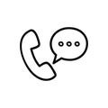 Phone icon vector. Voicemail icon symbol on the phone. Flat style modern design illustration Isolated on Blank Background. Can be Royalty Free Stock Photo