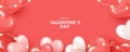 Valentines Day modern design for website banner, Sale, Valentine card, cover, flyer or horizontal poster Royalty Free Stock Photo