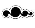 Cloud, weather phenomenon - vector silhouette illustration for logo or pictogram. Cloud natural phenomenon sign or icon for weathe