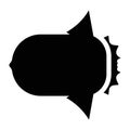 Fish mola mola solid icon logo vector