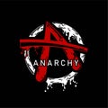 Circle A With Anarchy Tagline for Apparel Design