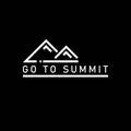 Mountain with go to summit tagline