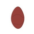 Easter red egg on white background, vector illustration Royalty Free Stock Photo