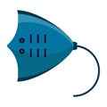 manta ray color icon logo vecto,