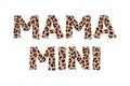 Mama Mini with leopard texture Matching Shirt design