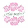 Petal Patrol Flower Girl Pink Roses border Wedding frames