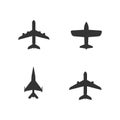Airplane aviation flat icon for apps and websites vector Royalty Free Stock Photo