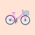 Sticker Bicycle flat image sticker vector illustration and design Royalty Free Stock Photo