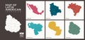 Maps of latin American countries Mexico,Bolivia,Brazil, Venezuela ,Paraguay, Uruguay