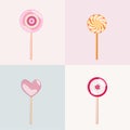 Sweet lollipops for a graphic design.