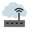 Router - Flat color icon.