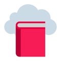 E Book - Flat color icon. Royalty Free Stock Photo