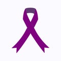 Purple ribbon as symbol dementia awareness