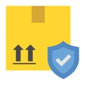 Package Shield - Flat color icon.